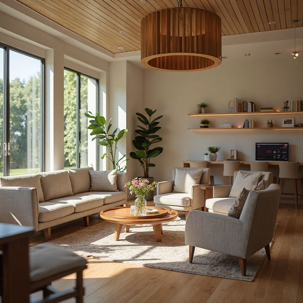 Comfortable parent lounge area with premium coffee service